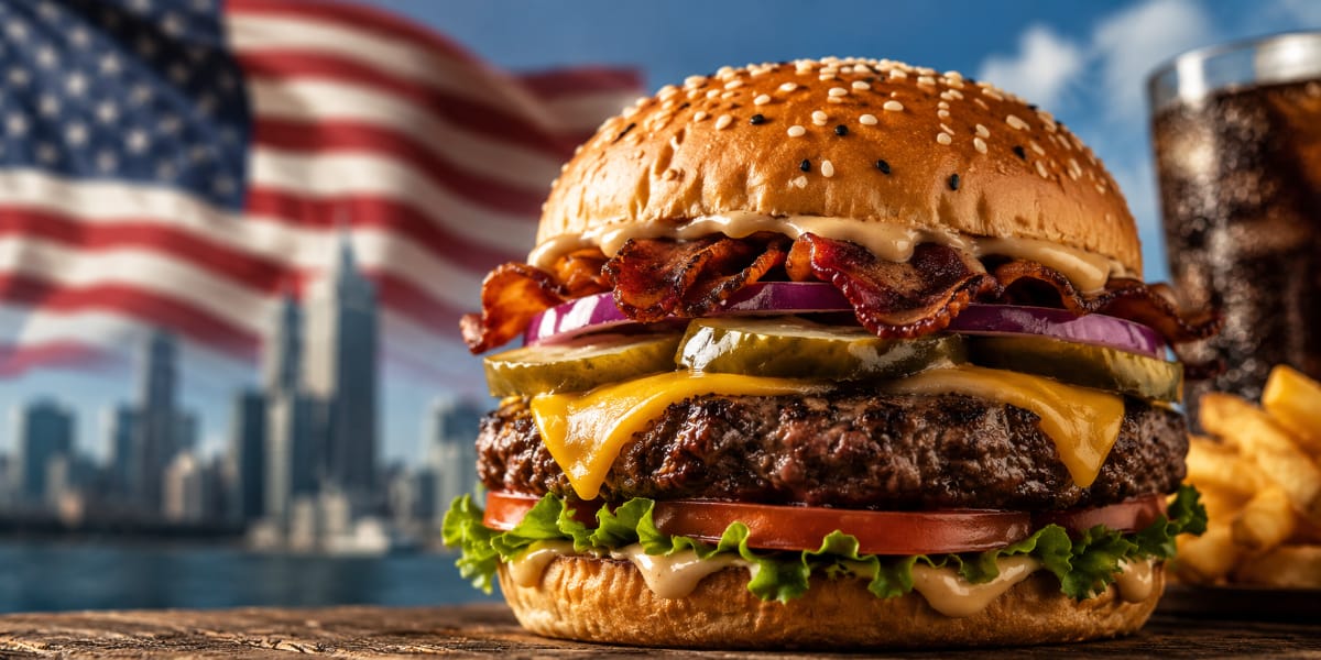 Hamburguesa en primer plano