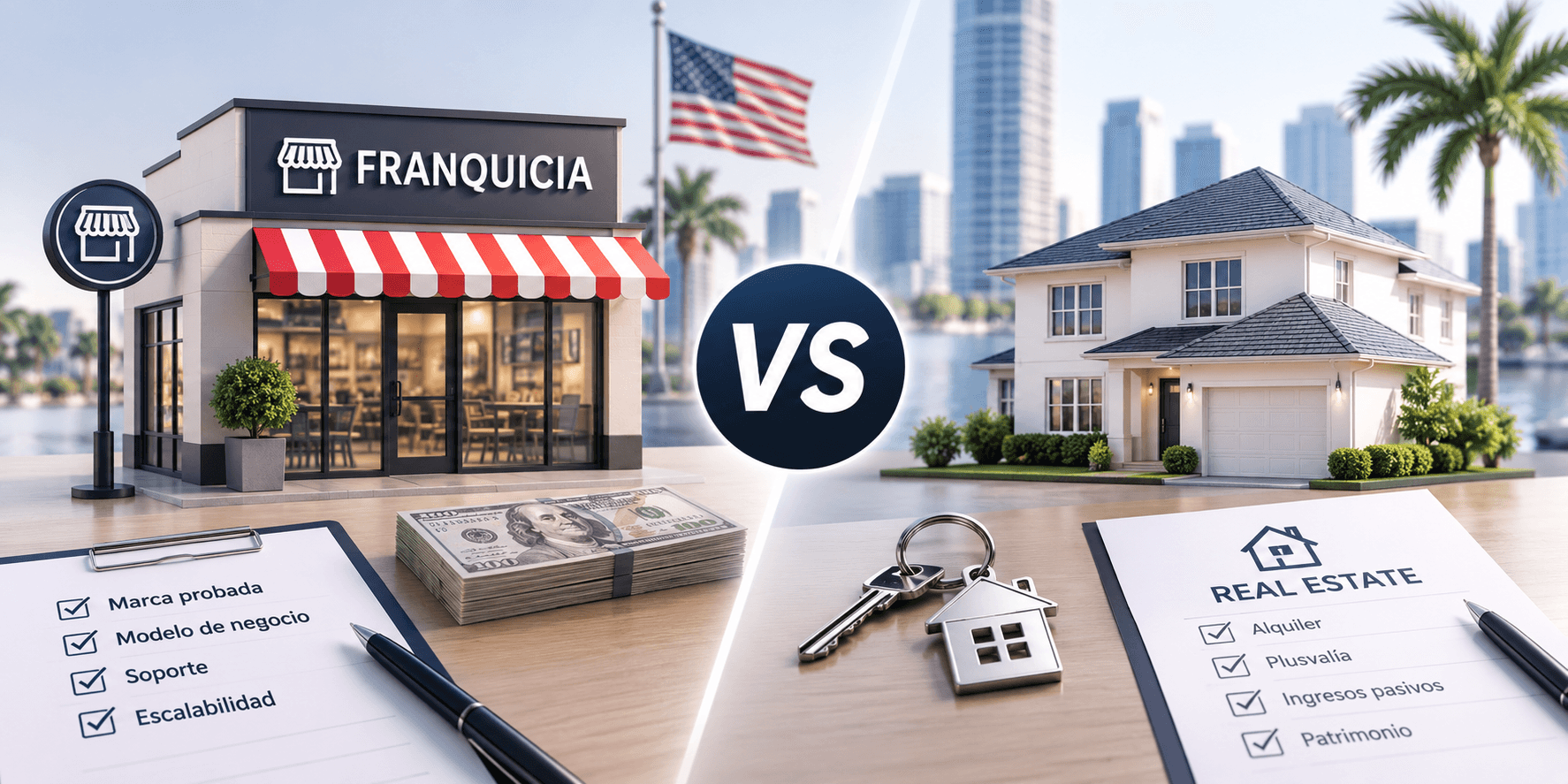 Franquicias vs Real Estate en EE.UU.: el análisis que nadie hace completo (2026)