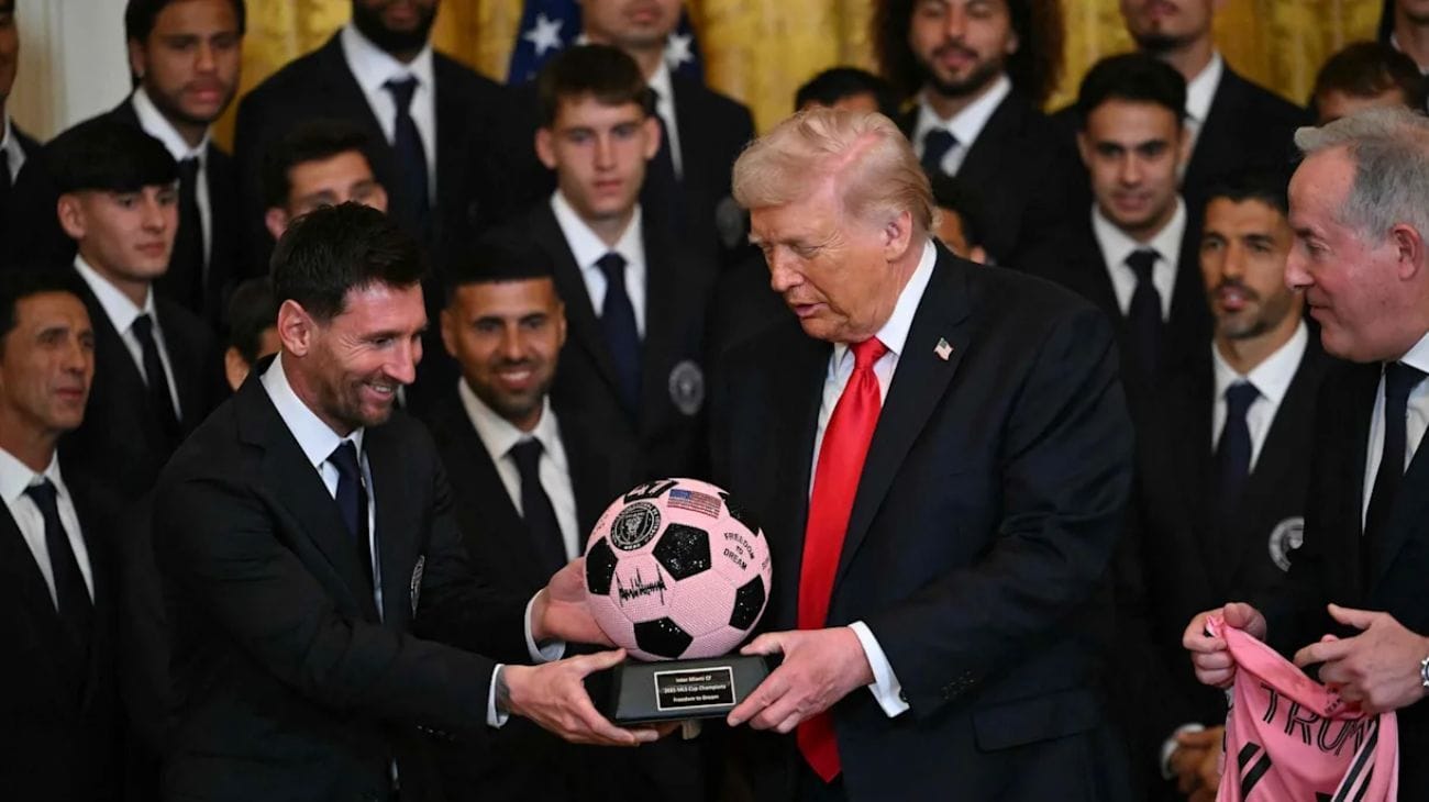 Donald Trump y Lionel Messi en la Casa Blanca